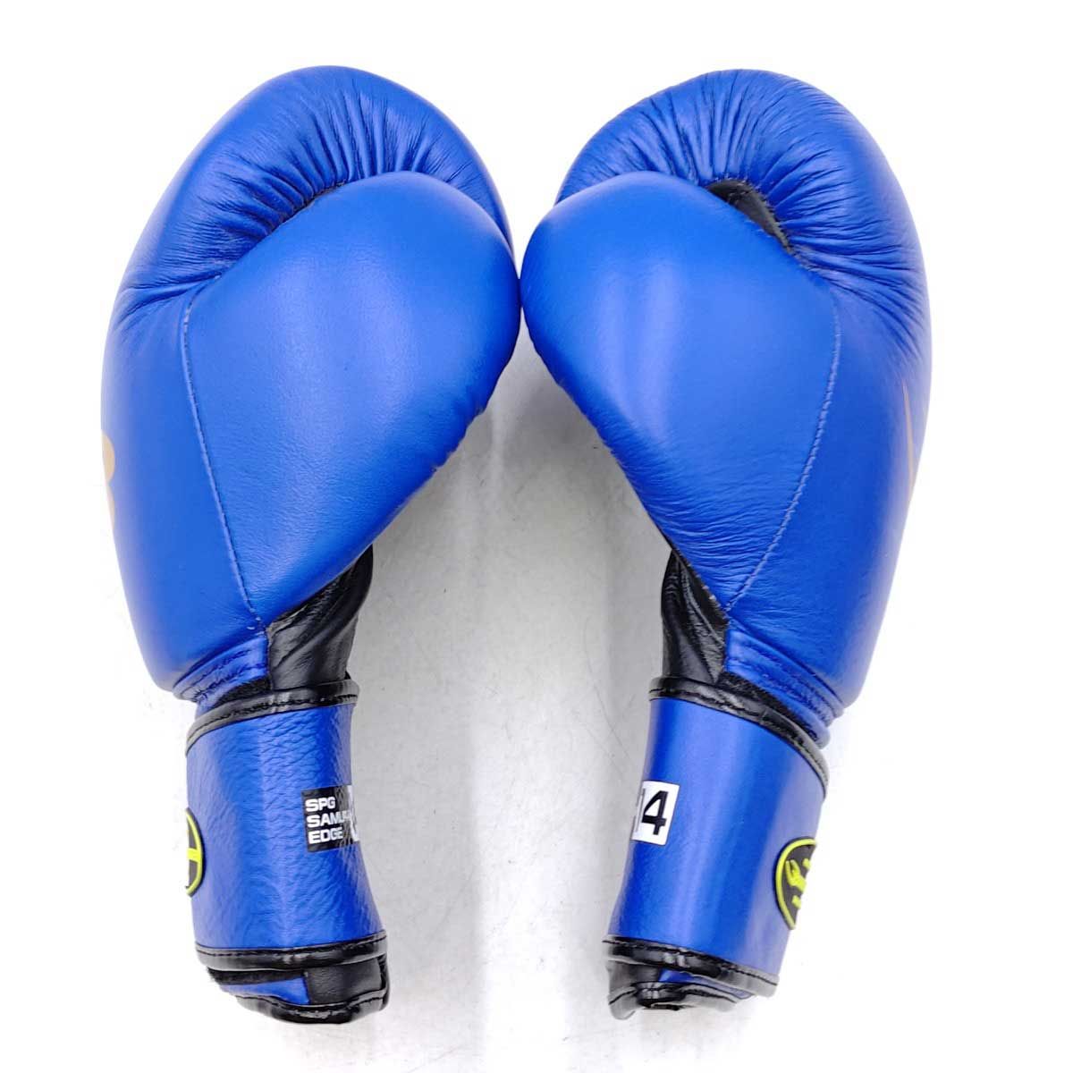ボディメーカー ボクシンググローブ 14oz SPG SAMURAI EDGE ブルー
