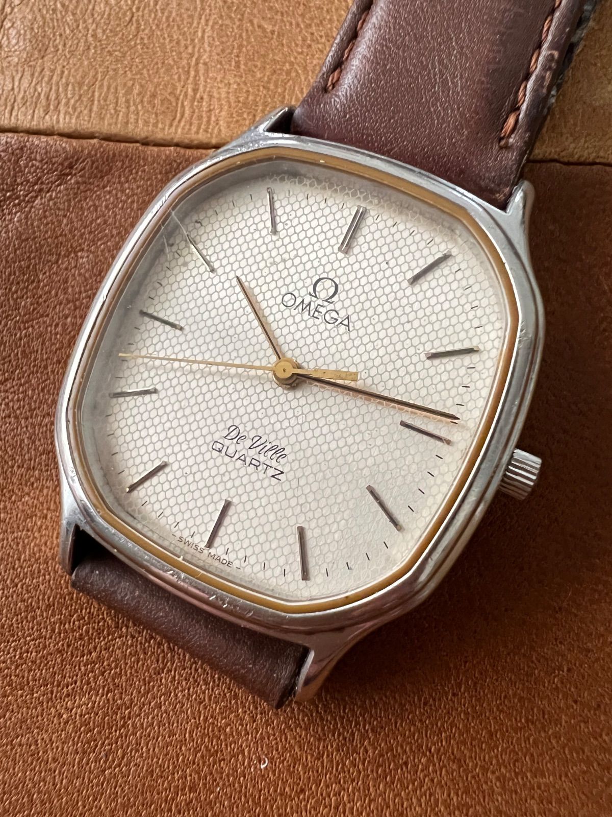 ジャンク品！オメガ OMEGA☆デビル☆メンズ☆クオーツ☆スクエア