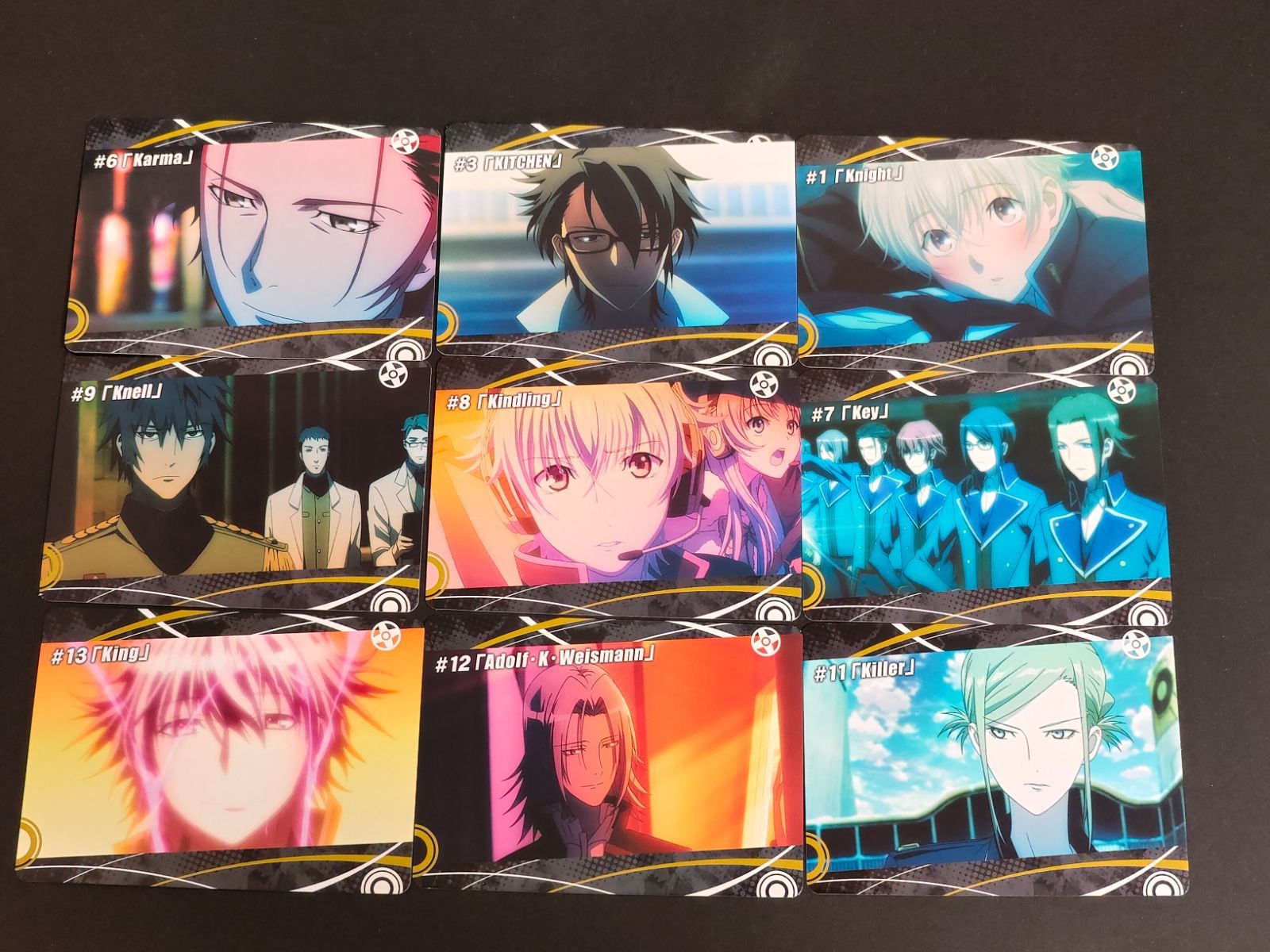 eb312 【アニメ K】K-Project 場面写 トレーディングカード 9枚セット