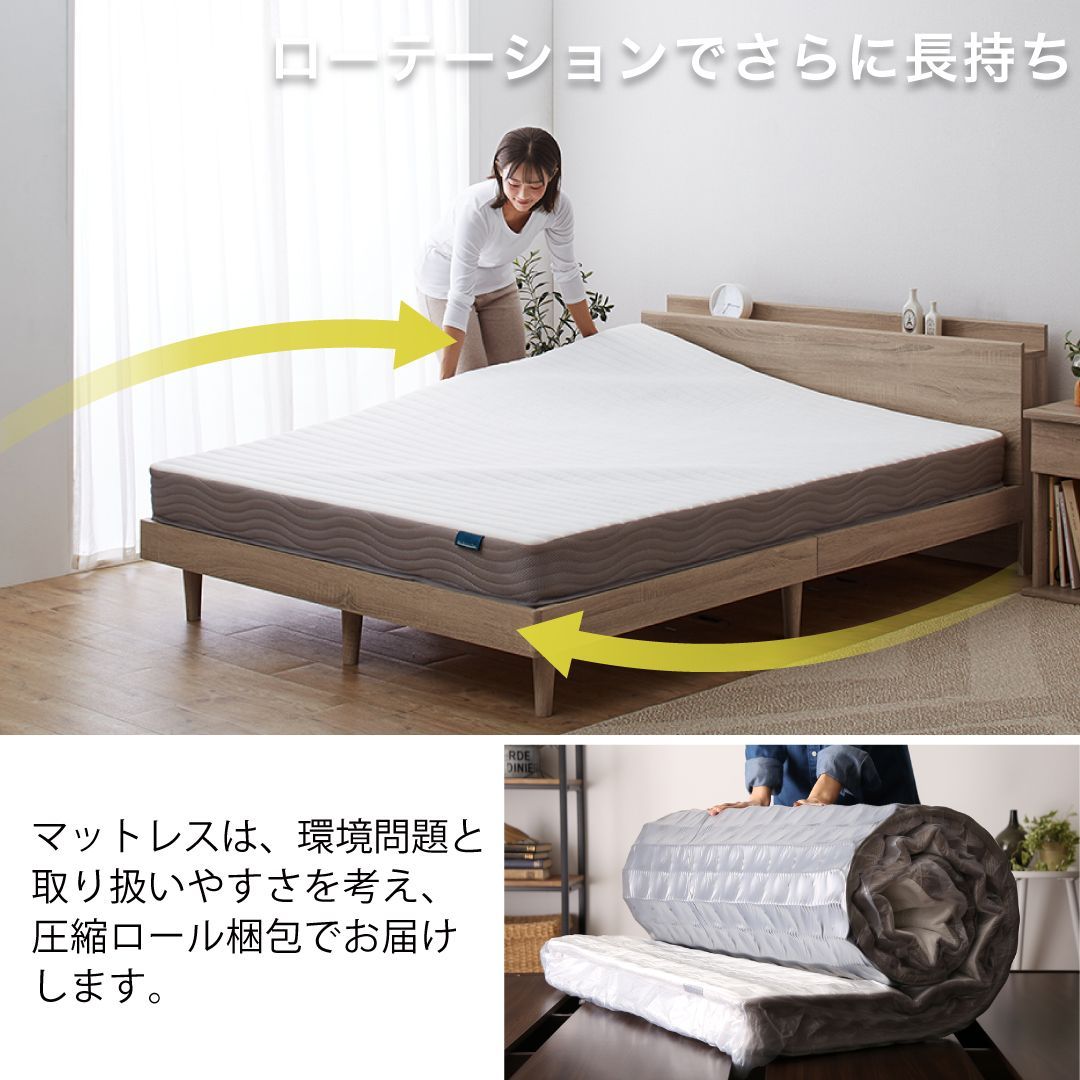 最安値】セミダブルベッド 収納ベッド マットレス付き 新品送料込