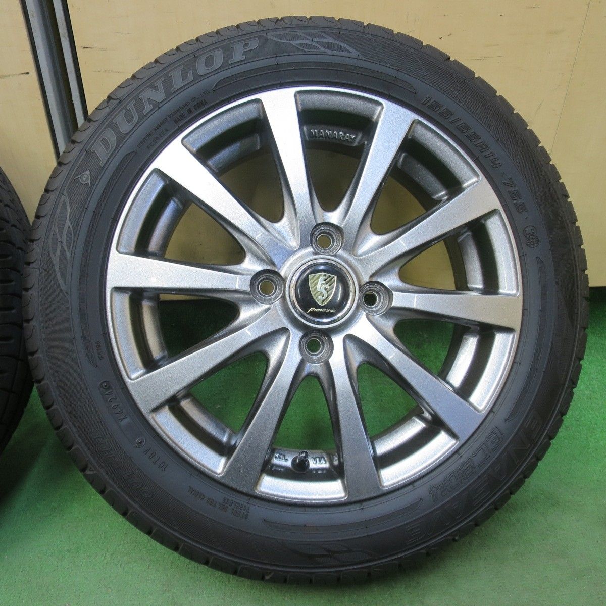 ほぼ未使用！25年☆155/65R14 ダンロップ エナセーブ EC204 MANARAY 