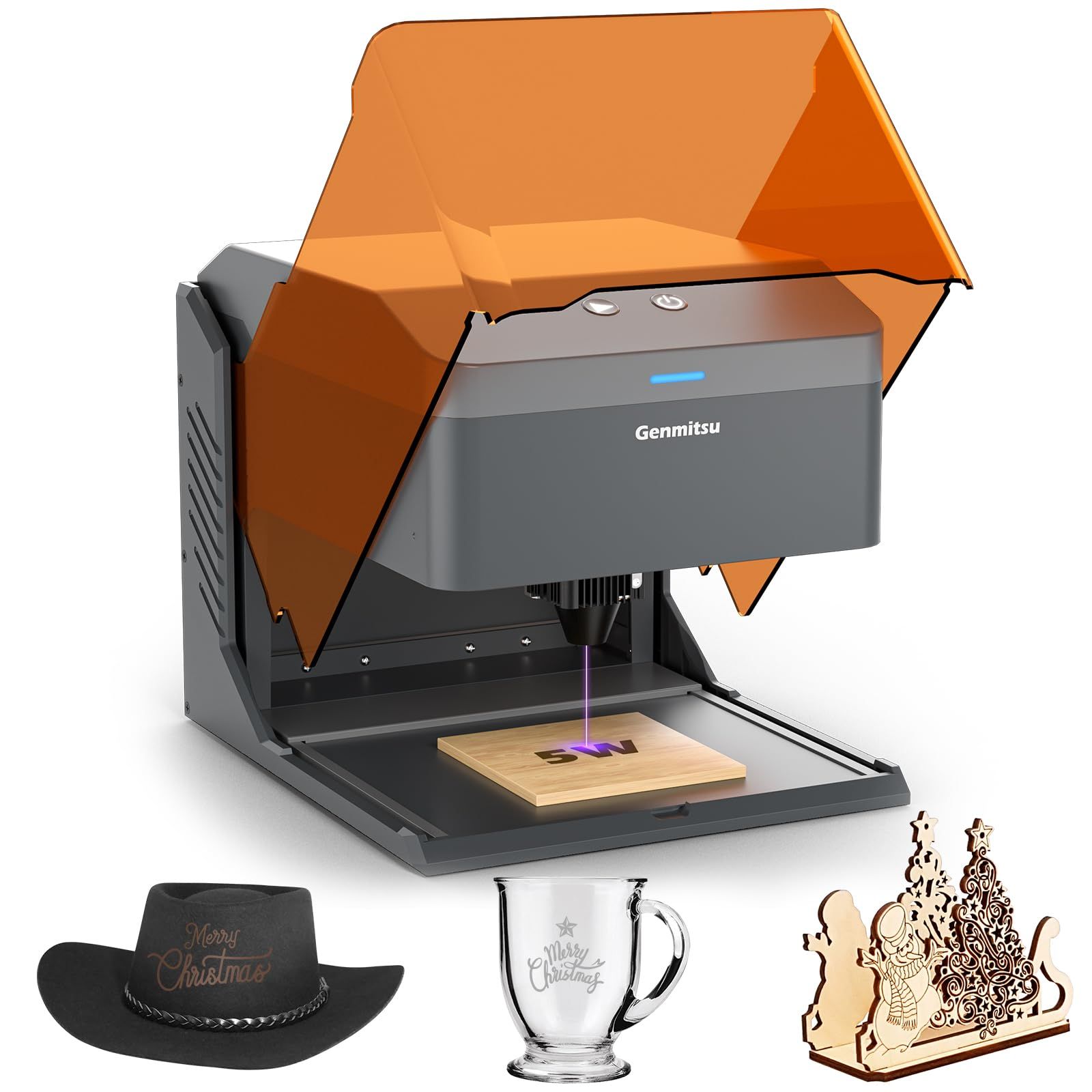 Kiosk 5W レーザー彫刻機、軽量でポータブルなレーザー彫刻機、DIY 