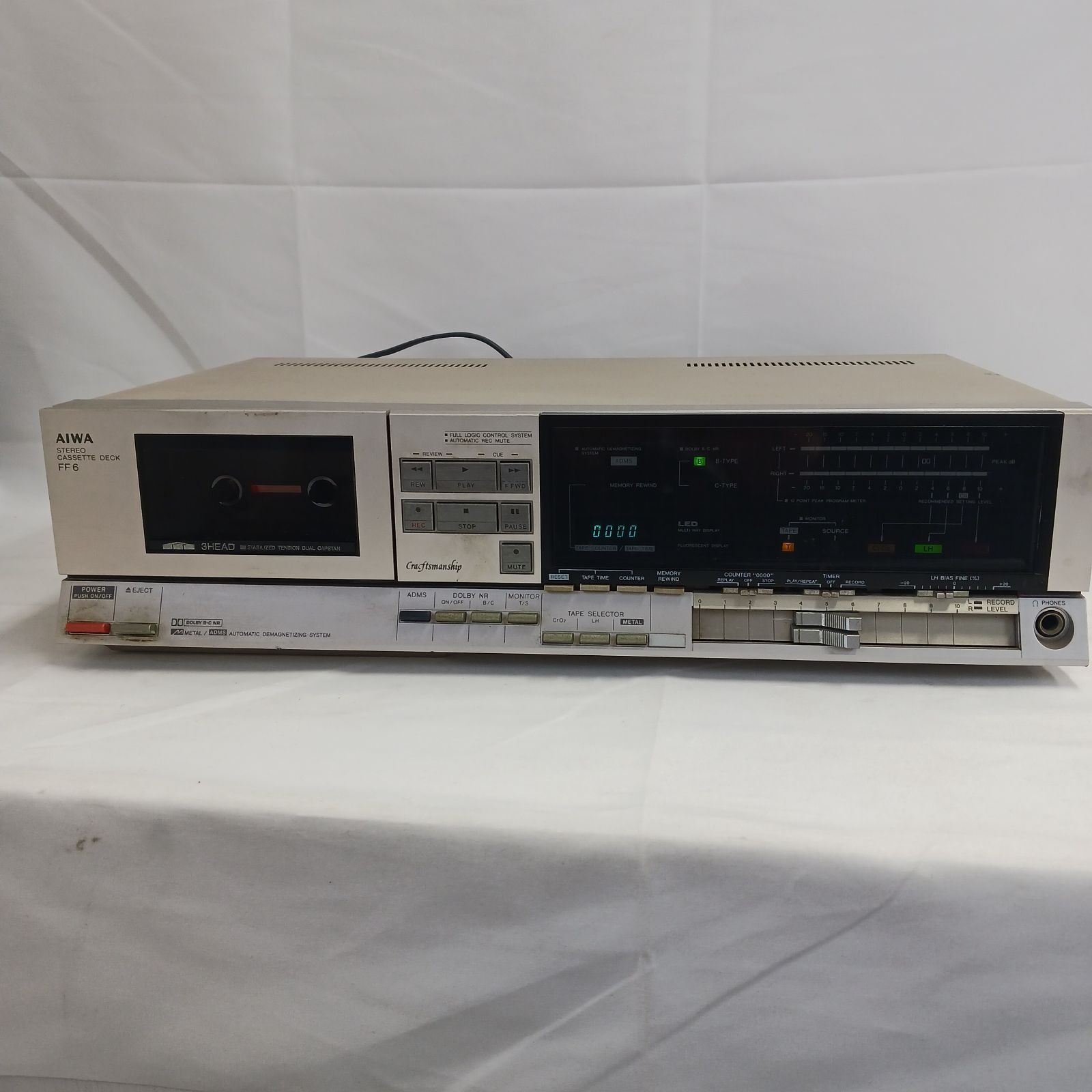 中古品】AIWA（アイワ）ステレオカセットデッキ「AD-FF6」通電確認済