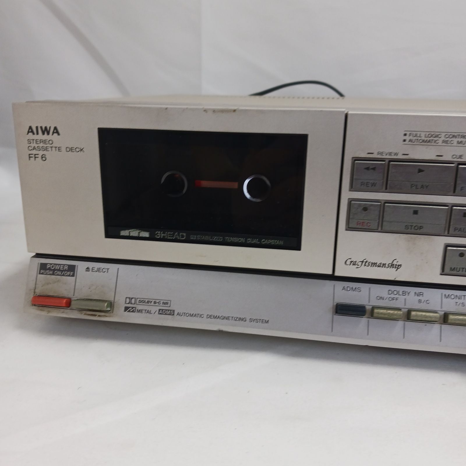 中古品】AIWA（アイワ）ステレオカセットデッキ「AD-FF6」通電確認済