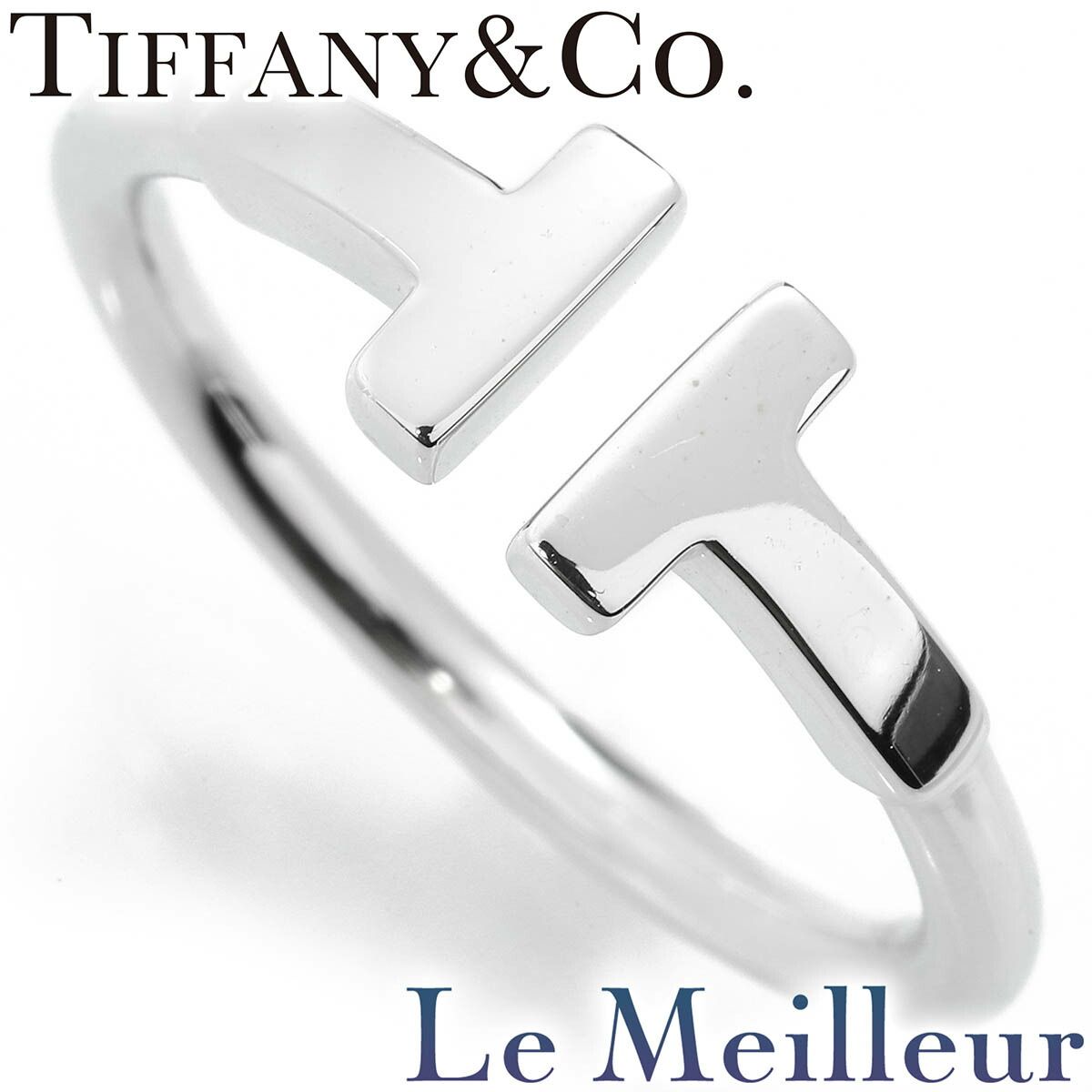 新品仕上済】 TIFFANY&Co. ティファニー T ホワイトゴールド K18WG 