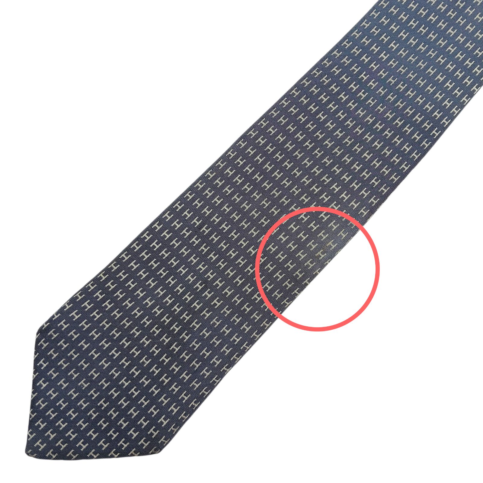 HERMES エルメス ネクタイ H柄 ファソネ ジャガード H シルク H織り