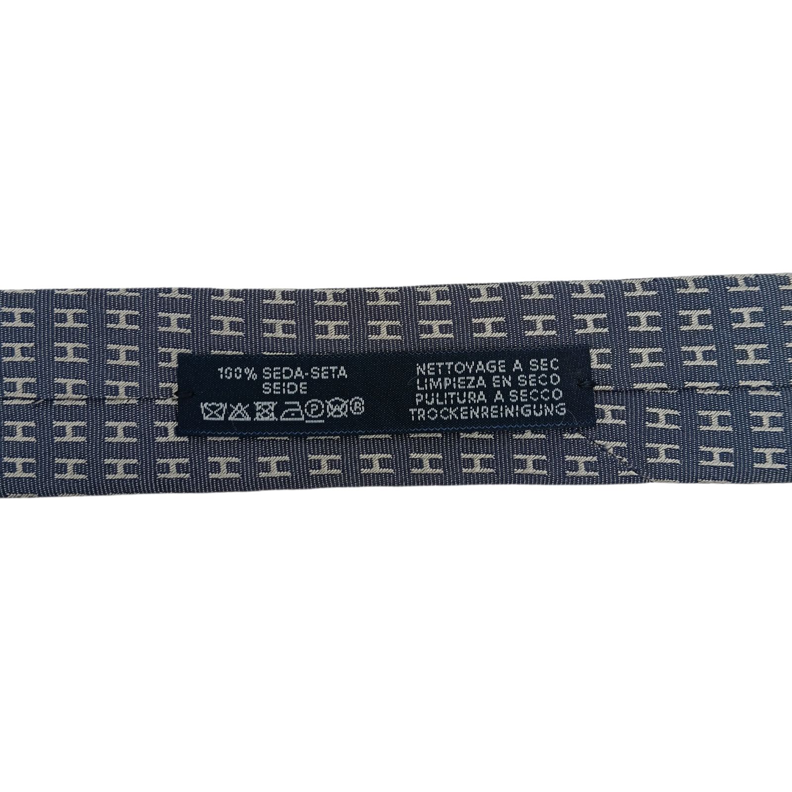 HERMES エルメス ネクタイ H柄 ファソネ ジャガード H シルク H織り