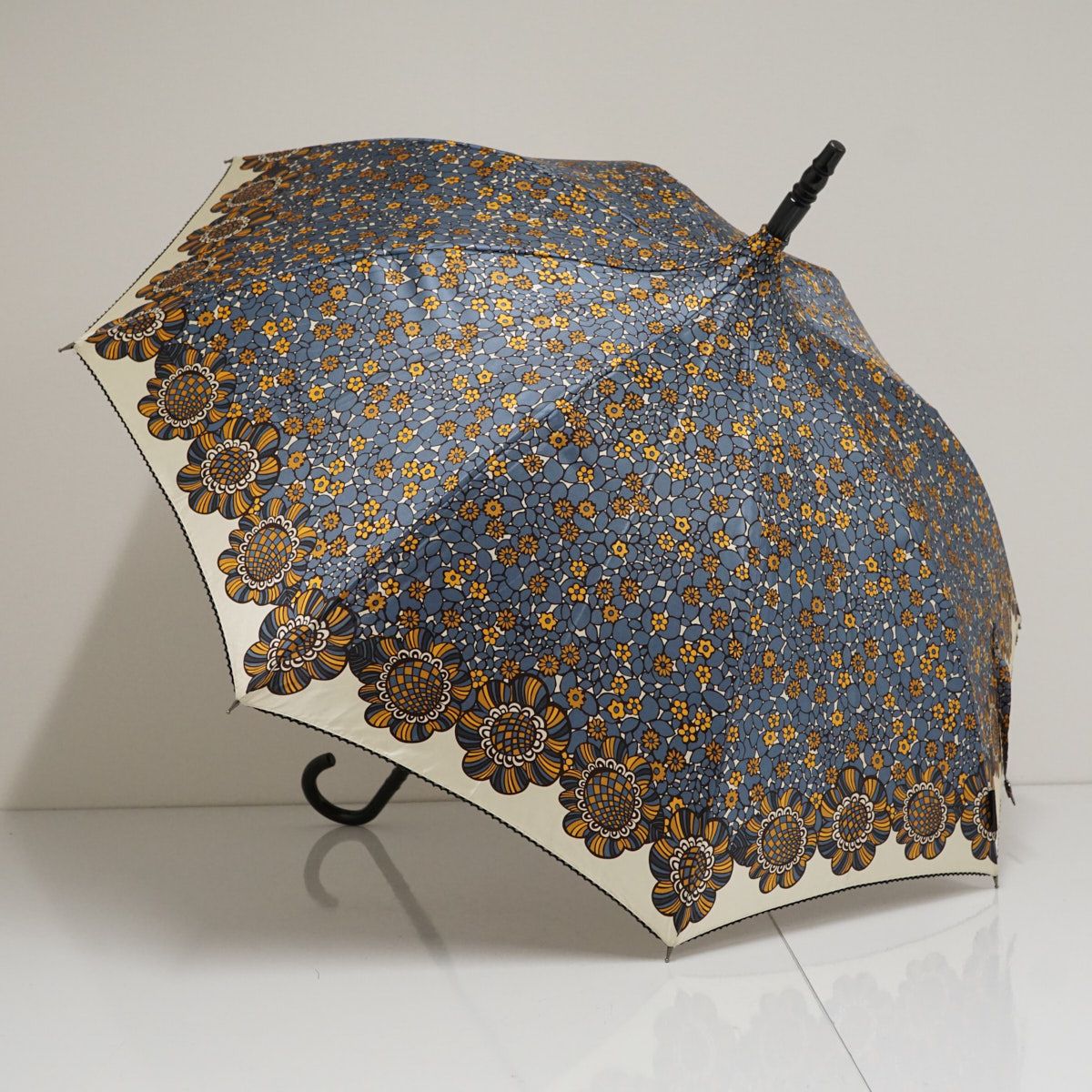 傘 ANNA SUI アナスイ パゴダ傘 USED美品 フラワー 個性的 ブルー