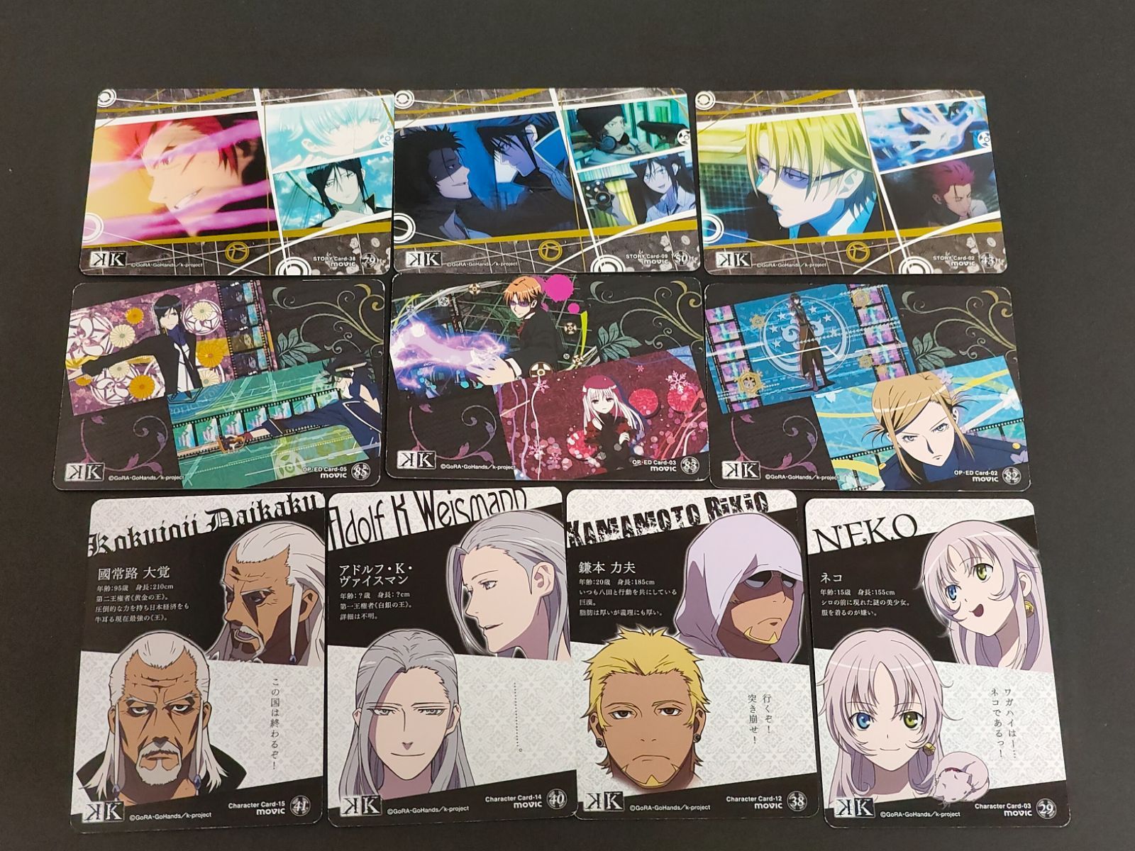 K ポストカード キャラクターカード まとめ売り セプター4 アニメK K ポストカード キャラクターカード まとめ売り セプター4 アニメKの