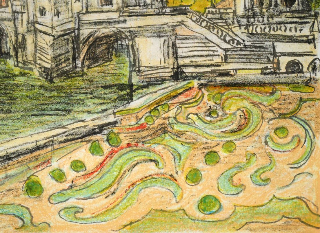 アンドレ コタボ（COTTAVOZ）「シュノンソー城」リトグラフ・限定