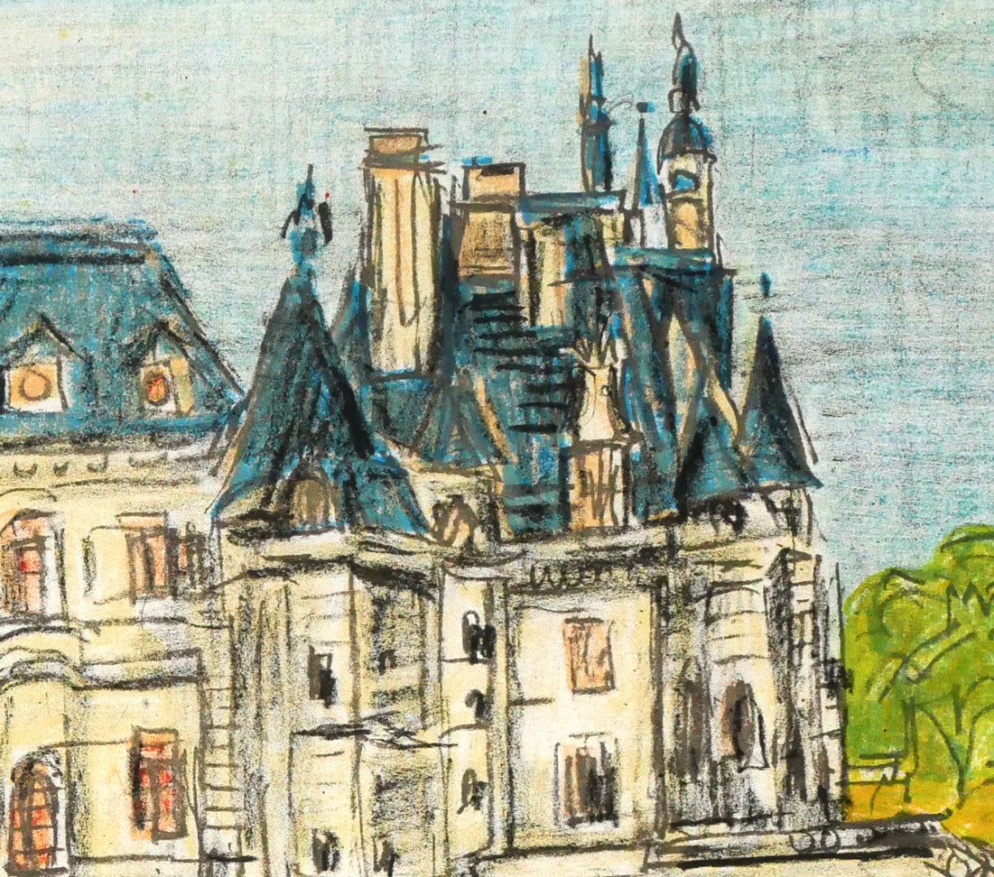 アンドレ コタボ（COTTAVOZ）「シュノンソー城」リトグラフ・限定