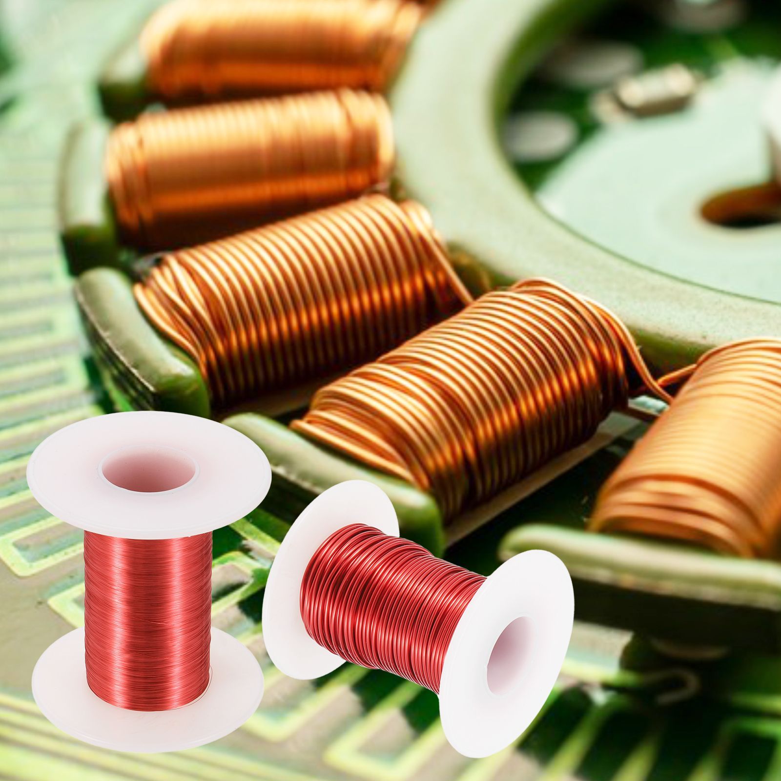 uxcell 43AW G磁気線、43ゲージエナメル銅線 2オンス