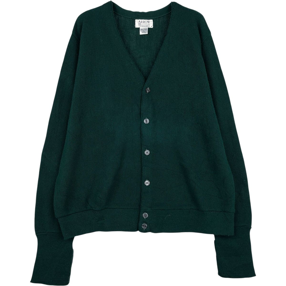 古着 90年代 アロー Arrow TOURNAMENT アクリルニットカーディガン USA