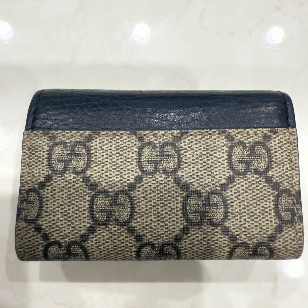 グッチ GUCCI キーケース 6連 GGスプリーム GG マーモント レザー 革