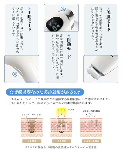 ◇IPL光 脱毛器 メンズ【無限照射?サファイア冷却】Tusuny 脱毛機 VIO