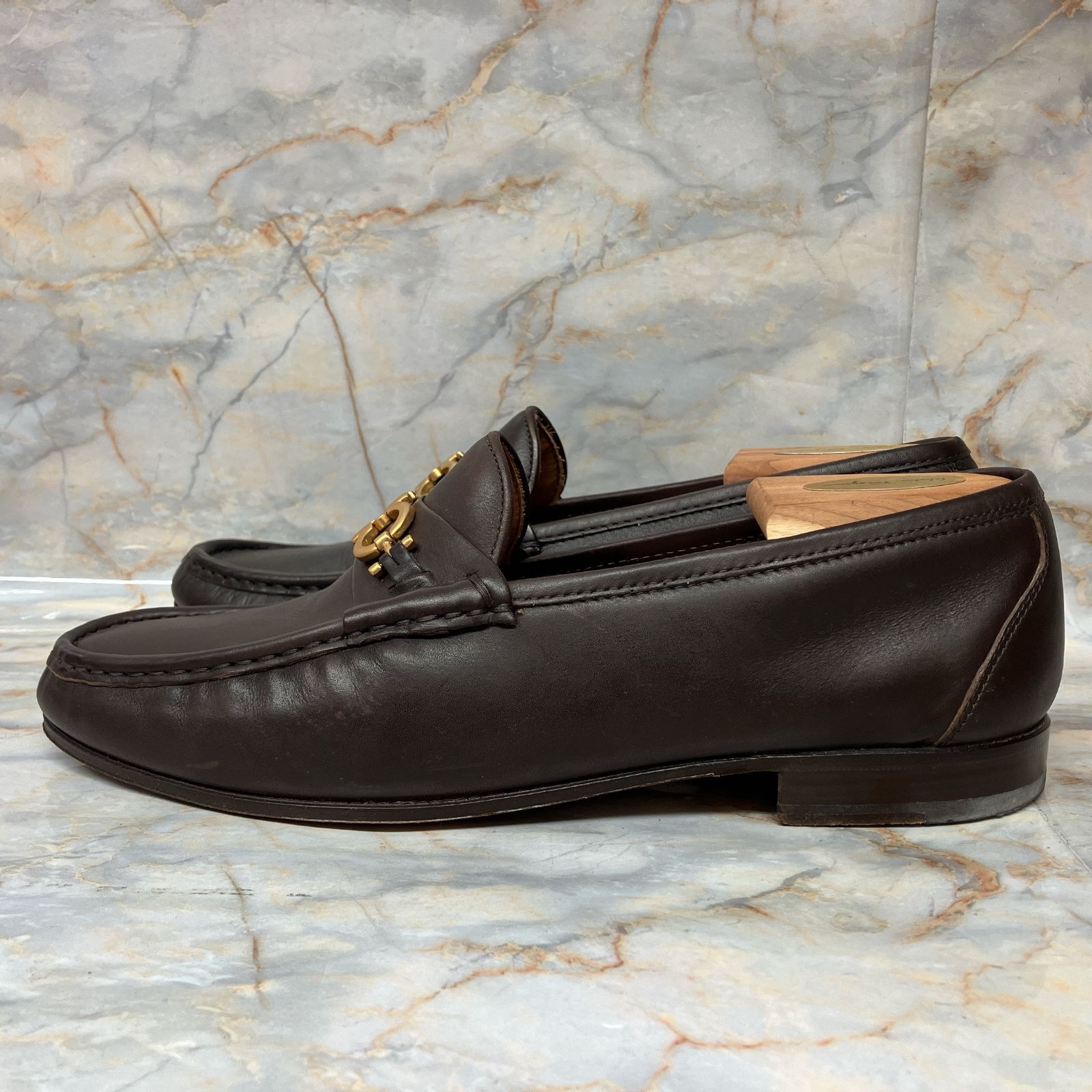 美品］フェラガモ Salvatore Ferragamo ガンチーニ ローファー ダーク