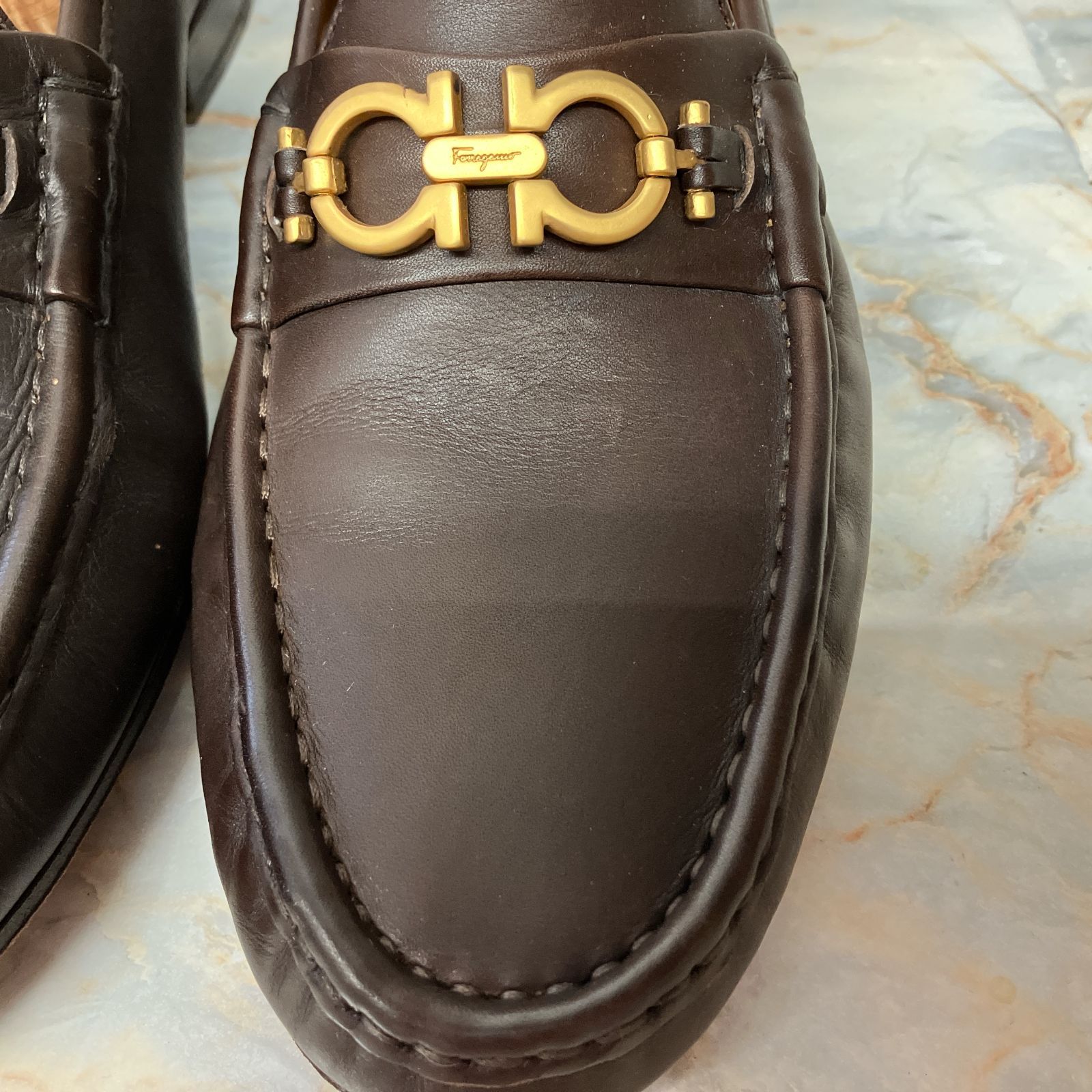 美品］フェラガモ Salvatore Ferragamo ガンチーニ ローファー ダーク