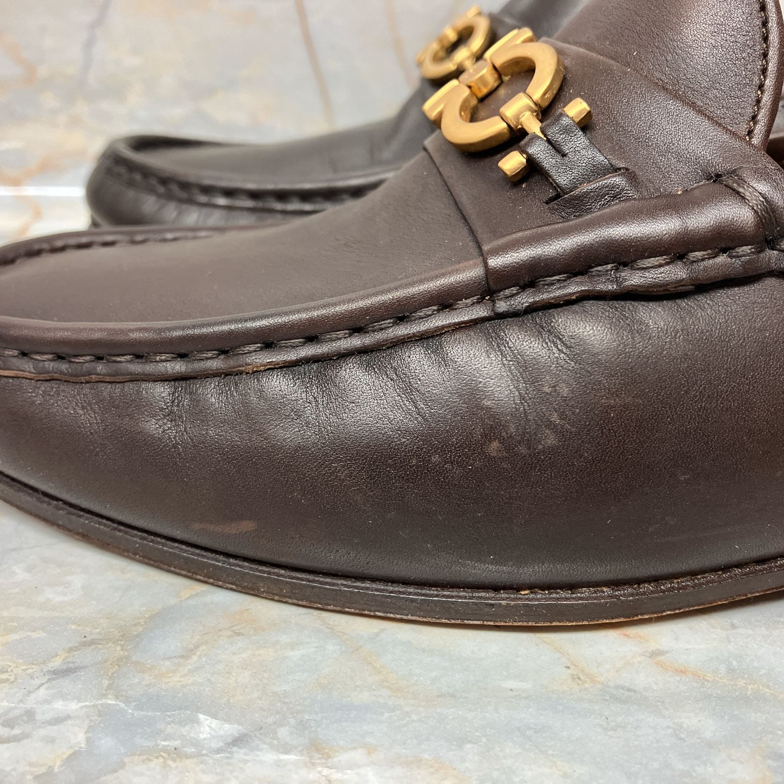 美品］フェラガモ Salvatore Ferragamo ガンチーニ ローファー ダーク