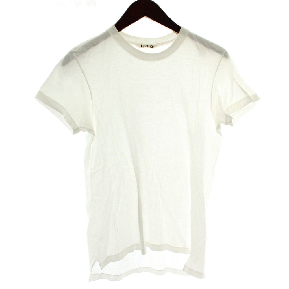 オーラリー AURALEE Tシャツ カットソー 半袖 クルーネック 無地 1 白