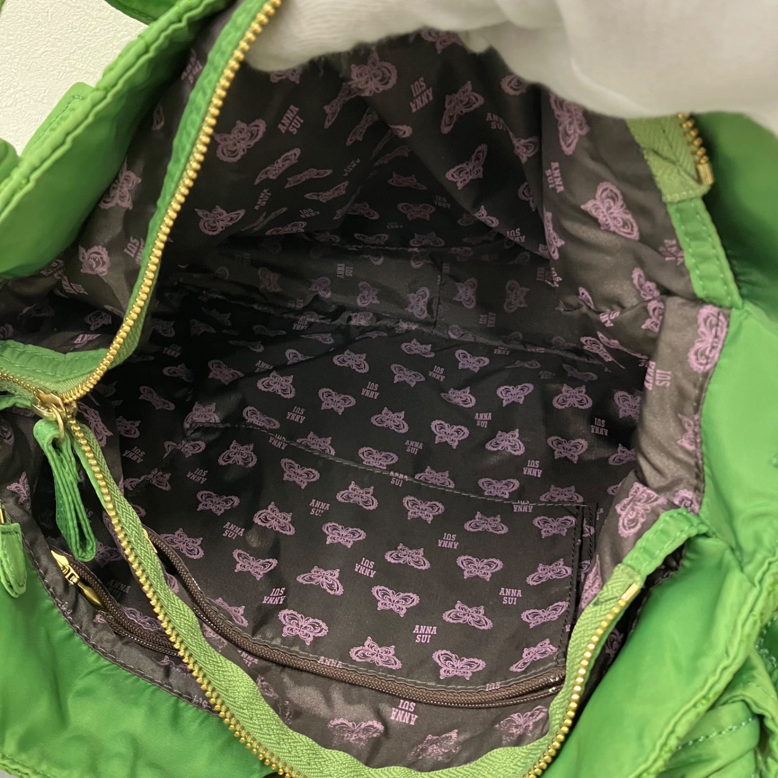 402 ANNA SUI アナスイ トートバッグ 2way ショルダーバッグ 蝶々