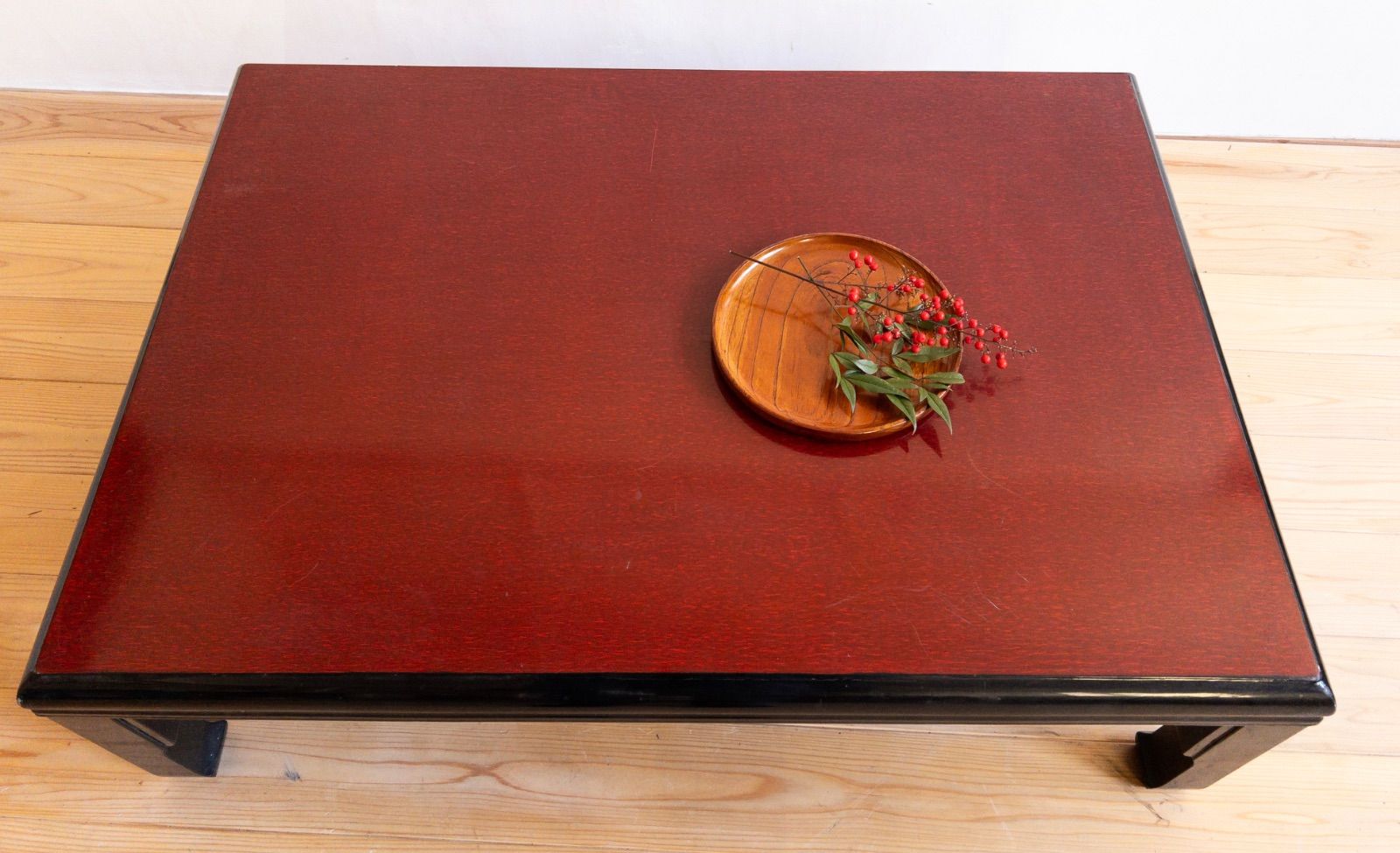 座卓 ちゃぶ台 テーブル 漆 幅106㎝ 古道具 古家具 ビンテージ