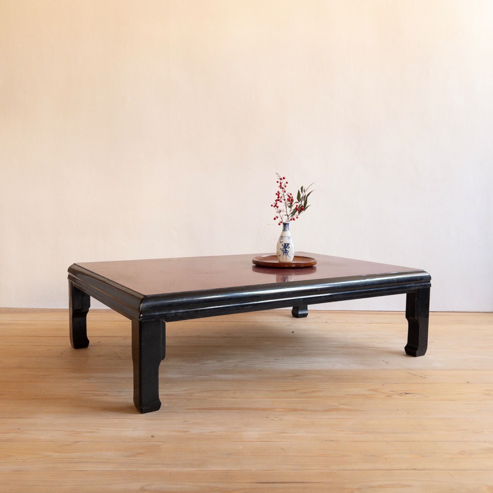 座卓 ちゃぶ台 テーブル 漆 幅106㎝ 古道具 古家具 ビンテージ