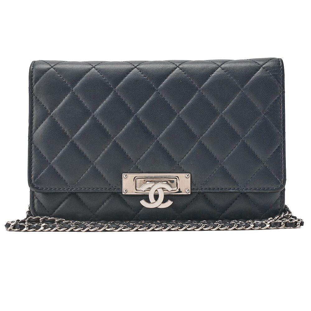 CHANEL シャネル マトラッセ チェーンウォレット ラムスキン ココ