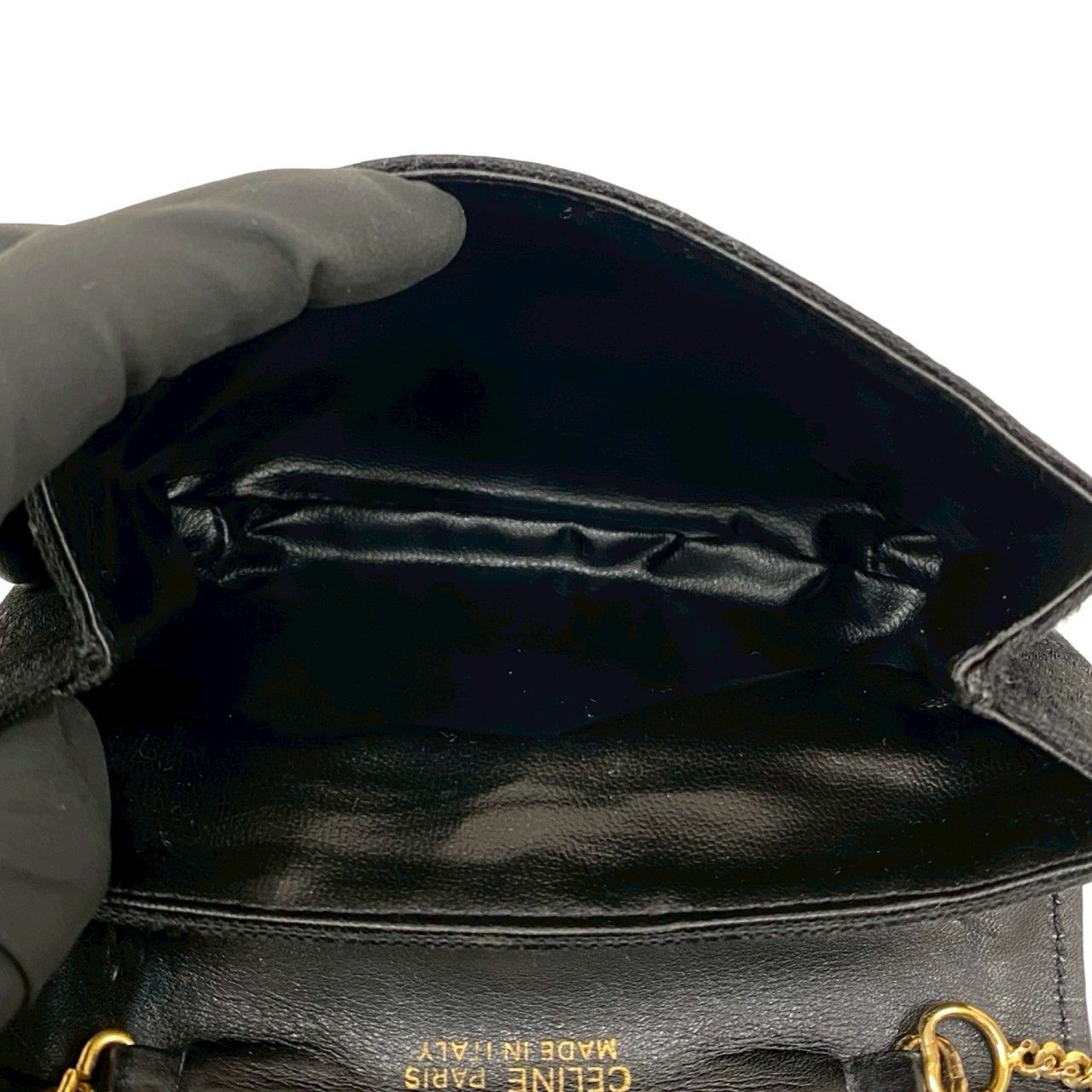 極 美品 希少品 CELINE セリーヌ トリオンフ ロゴ 金具 キャンバス