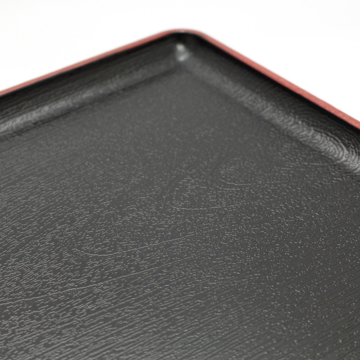 特価商品】イシダ(Ishida) 日本製 お盆 えびす 黒天朱 尺4寸 トレイ