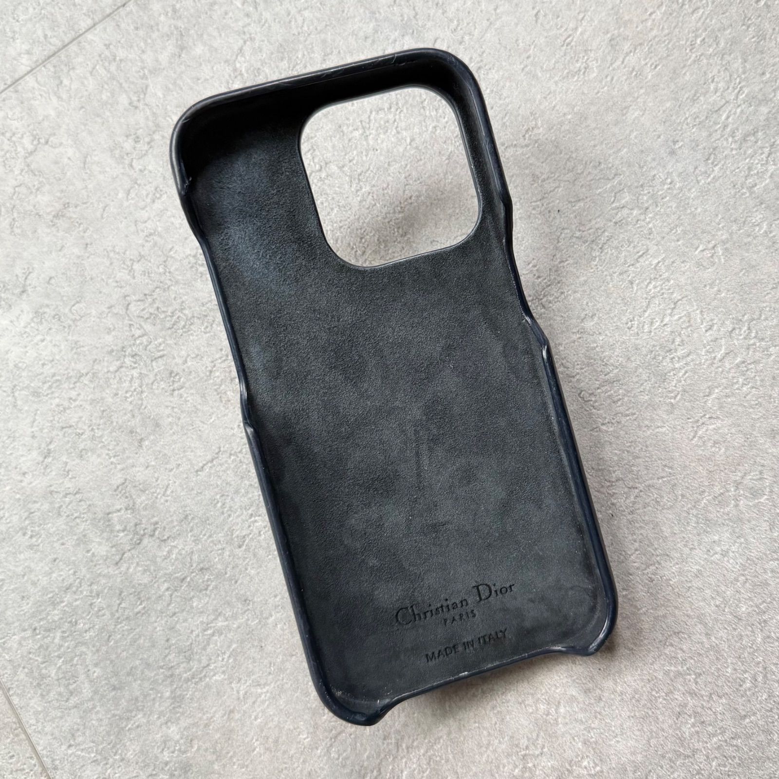 Dior iPhone15Pro ケース オブリーク サドル 紺 - メルカリ