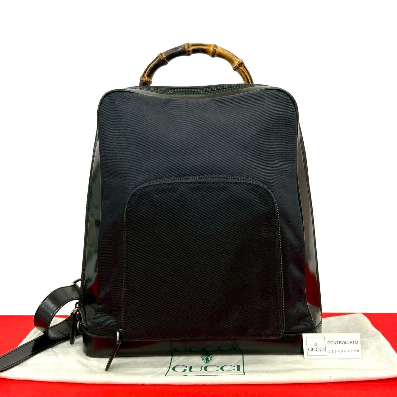 極 美品 袋付き GUCCI グッチ オールドグッチ ヴィンテージ バンブー