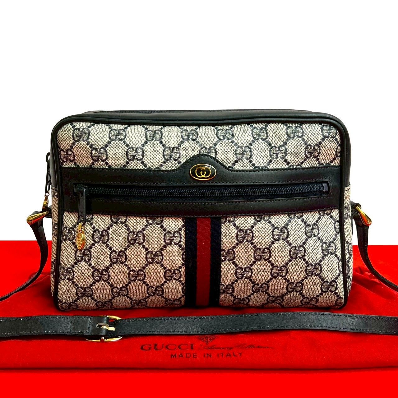 極 美品 袋付き GUCCI グッチ オールドグッチ ヴィンテージ シェリー