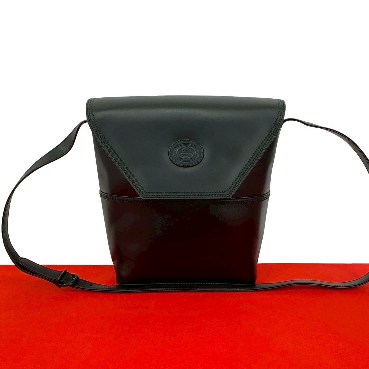 極 美品 GUCCI グッチ オールドグッチ ヴィンテージ GG ロゴ エンボス