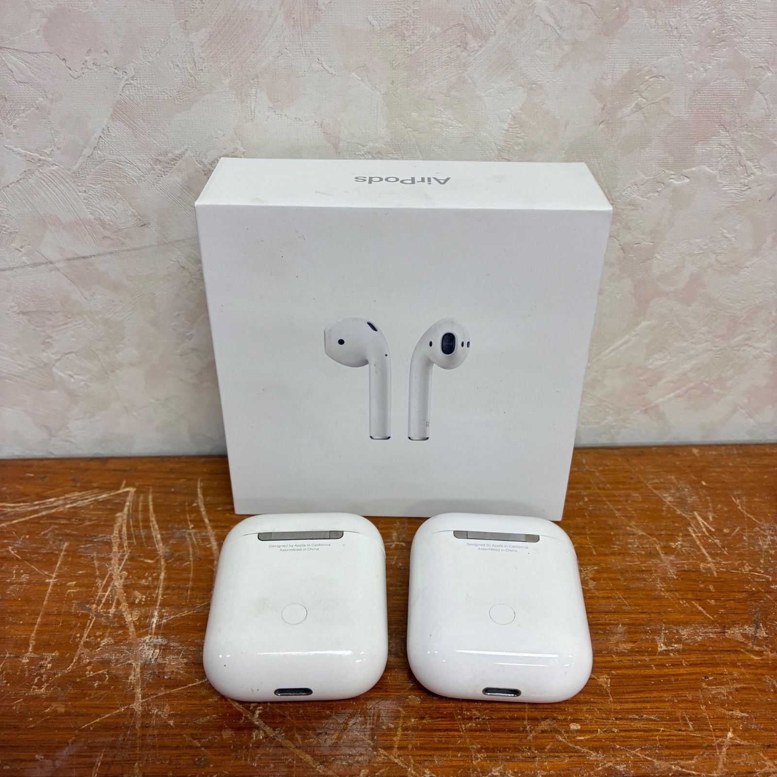 ジャンク品】エアポッツ 2台セット AirPods with Charging Case（第2