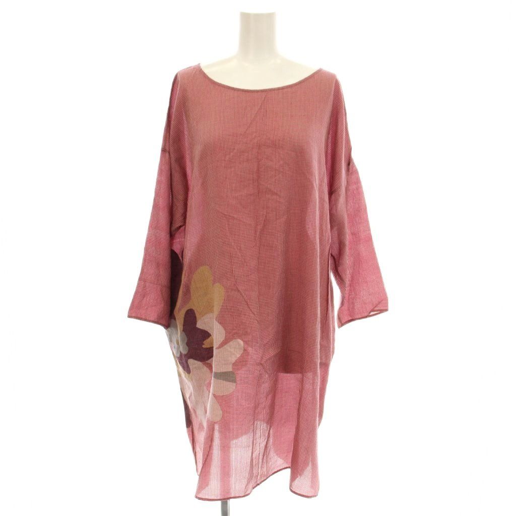 ヨーガンレール JURGEN LEHL チュニック チェック 花柄 シャツ 長袖 M