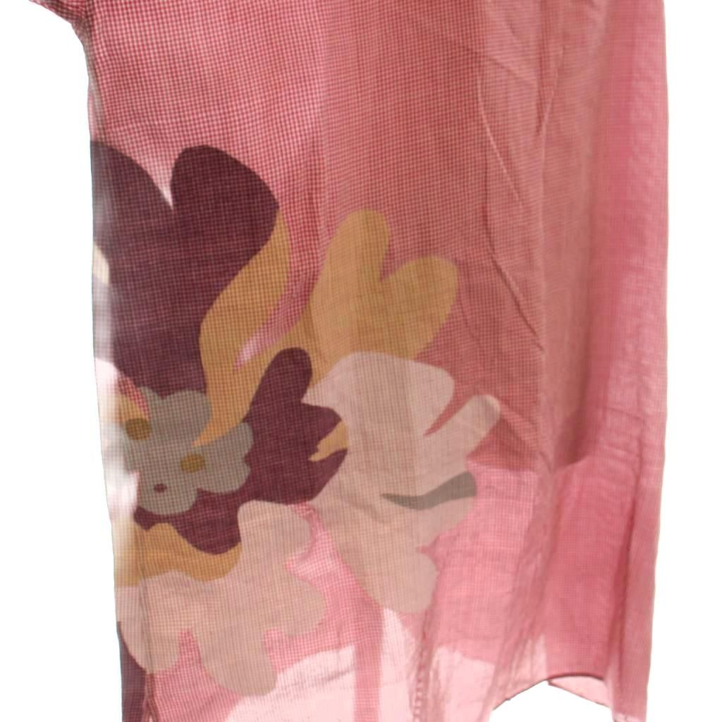 ヨーガンレール JURGEN LEHL チュニック チェック 花柄 シャツ 長袖 M