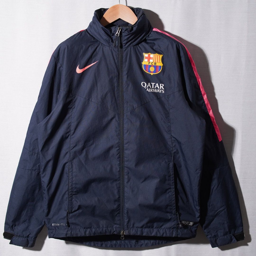 ナイキ NIKE FC バルセロナ ナイロンジャケット M ネイビー ピンク FCB