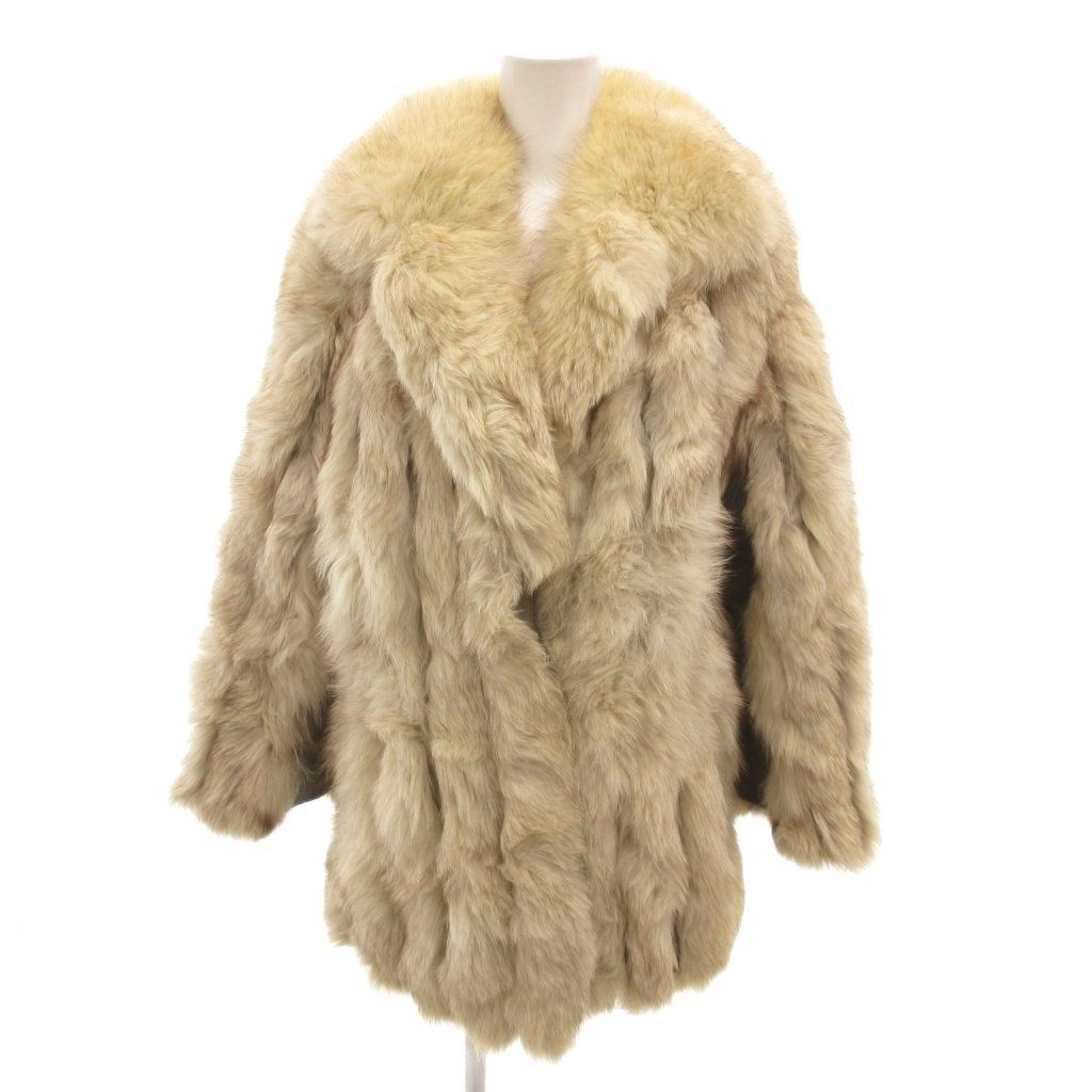 ノーブランド リアルファーコート フォックスファー 毛皮 ミドル丈 11