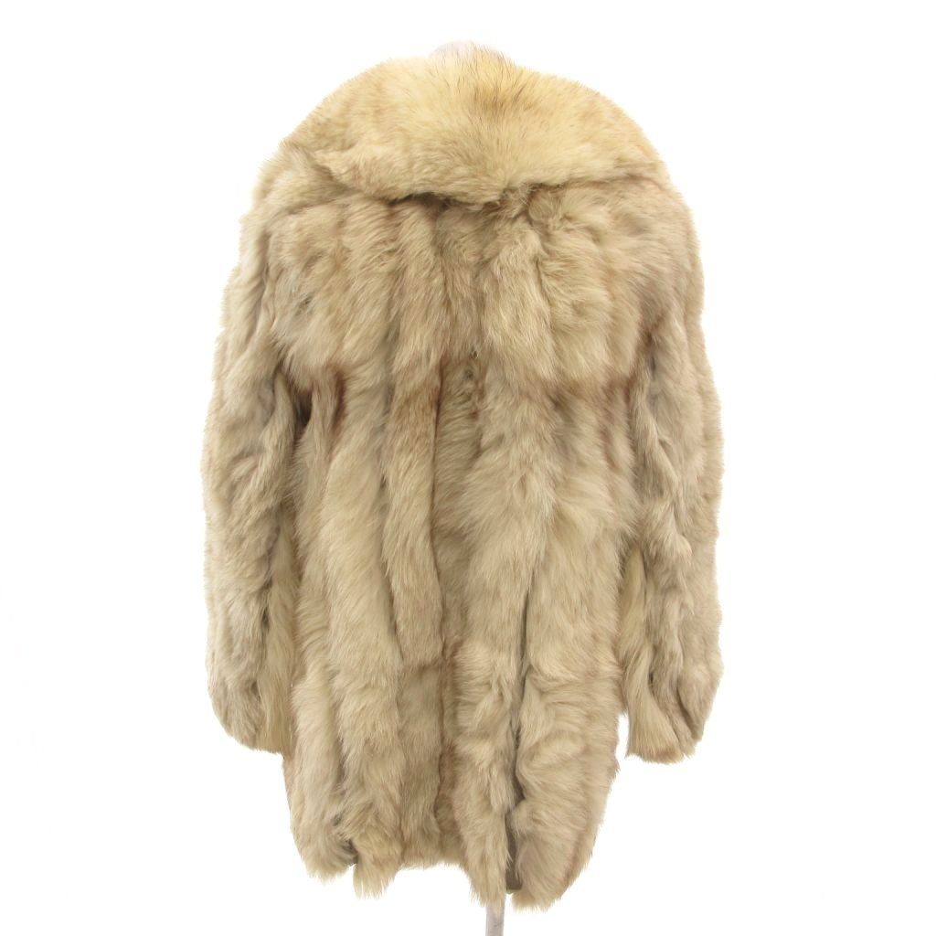ノーブランド リアルファーコート フォックスファー 毛皮 ミドル丈 11