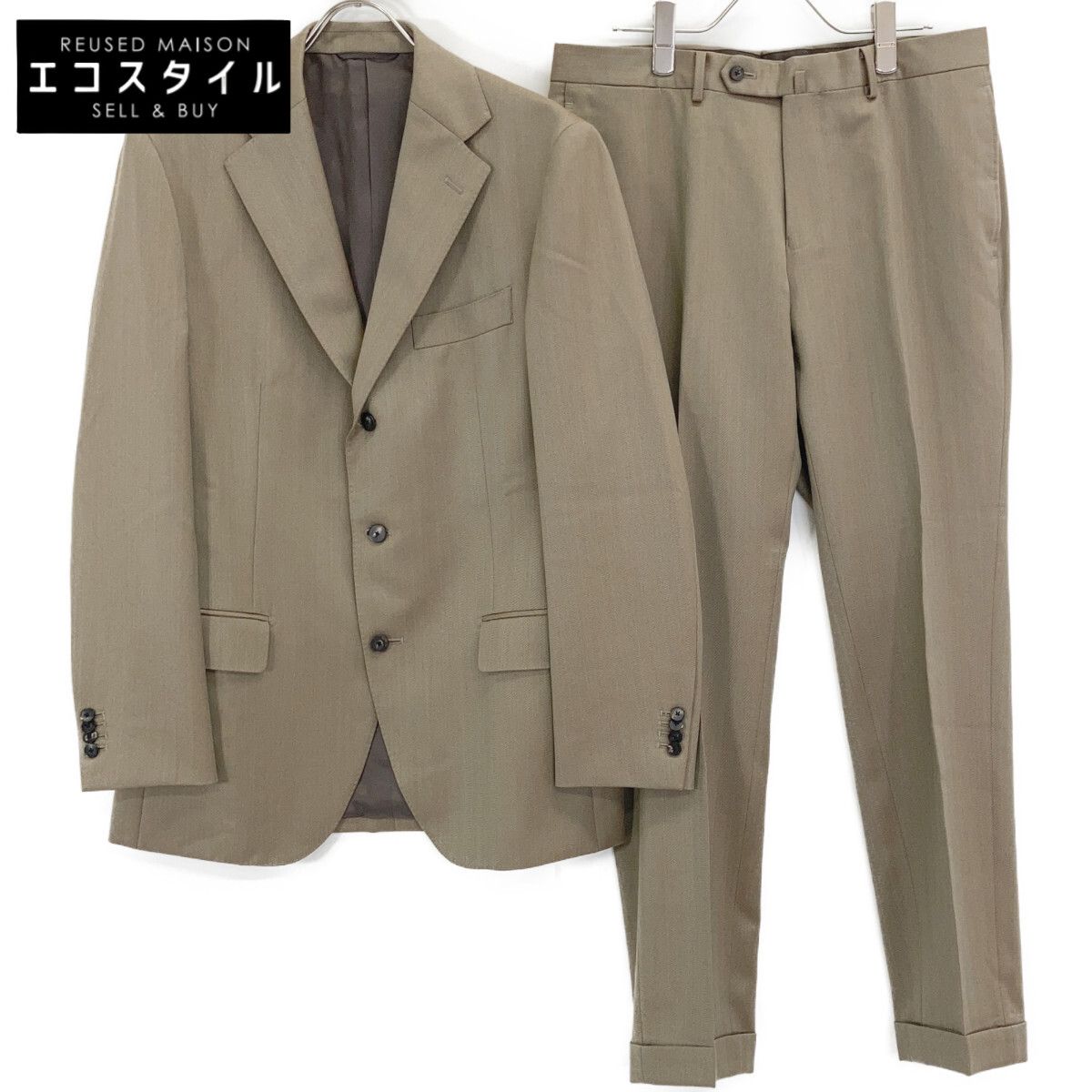 UNIVERSAL LANGUAGE ユニバーサルランゲージ 91K171F160 玉虫 ﾌﾞﾗｳﾝ ﾍﾘﾝﾎﾞｰﾝ ｿﾗｰﾛ ｳｰﾙ ｼﾞｬｹｯﾄ ﾊﾟﾝﾂ ｾｯﾄｱｯﾌﾟ 175 6D