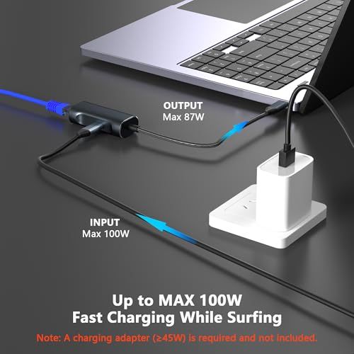 1000Mbpsイーサネットアダプター GoogleTV搭載Chromecast用 USB C to