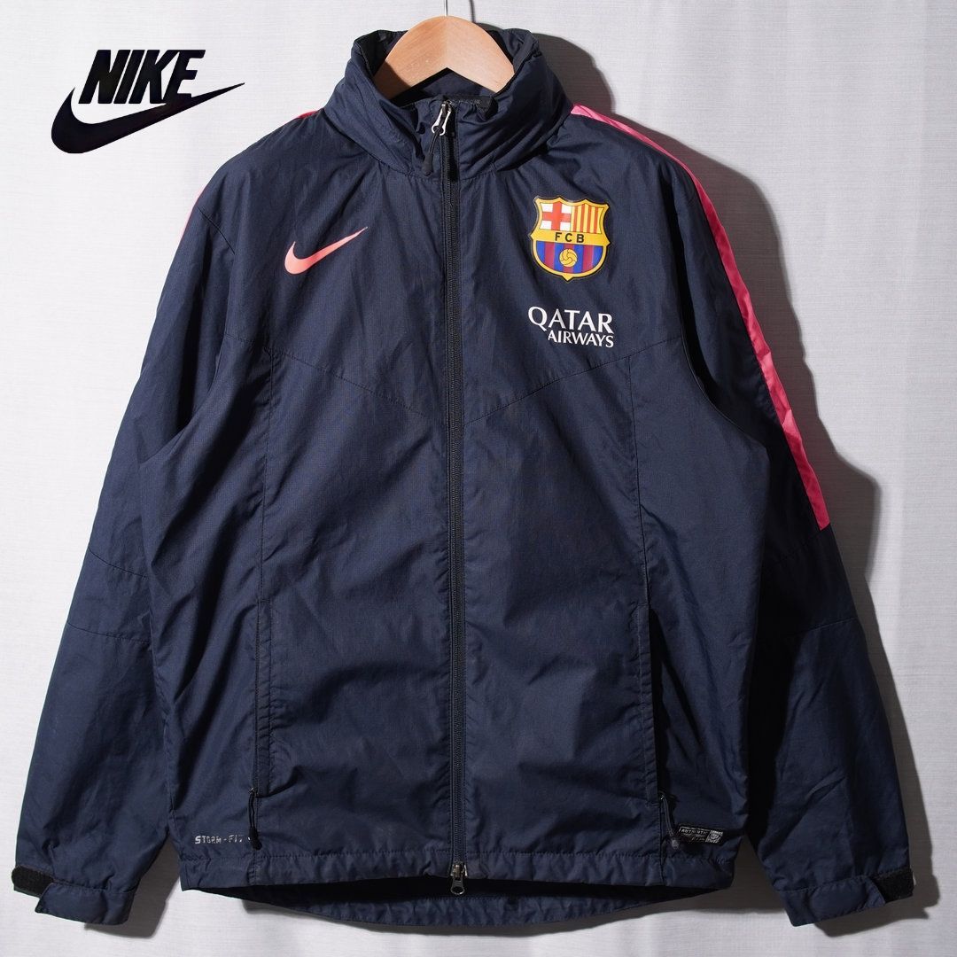 ナイキ NIKE FC バルセロナ ナイロンジャケット M ネイビー ピンク FCB