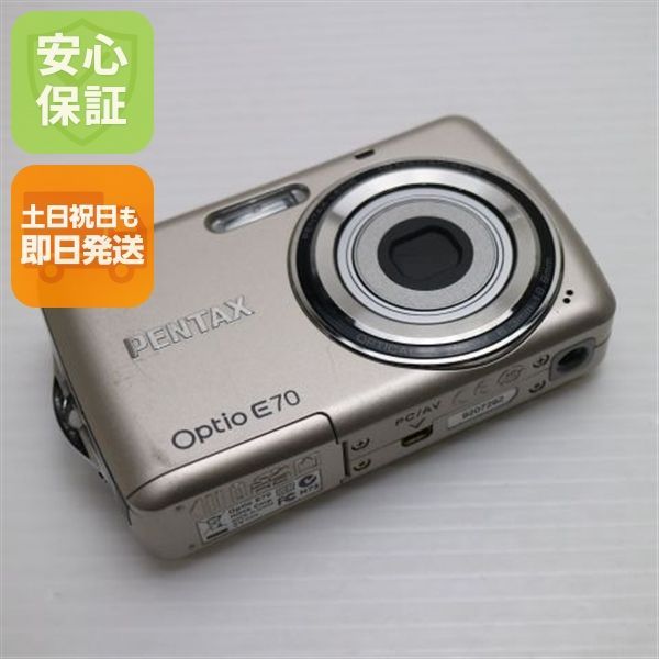 中古 Optio E70 ゴールド 即日発送 PENTAX デジカメ デジタルカメラ