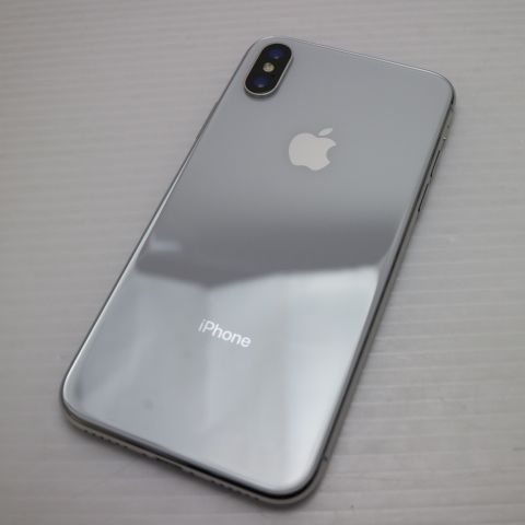 美品 SIMフリー iPhoneX 64GB シルバー スマホ 即日発送 スマホ Apple