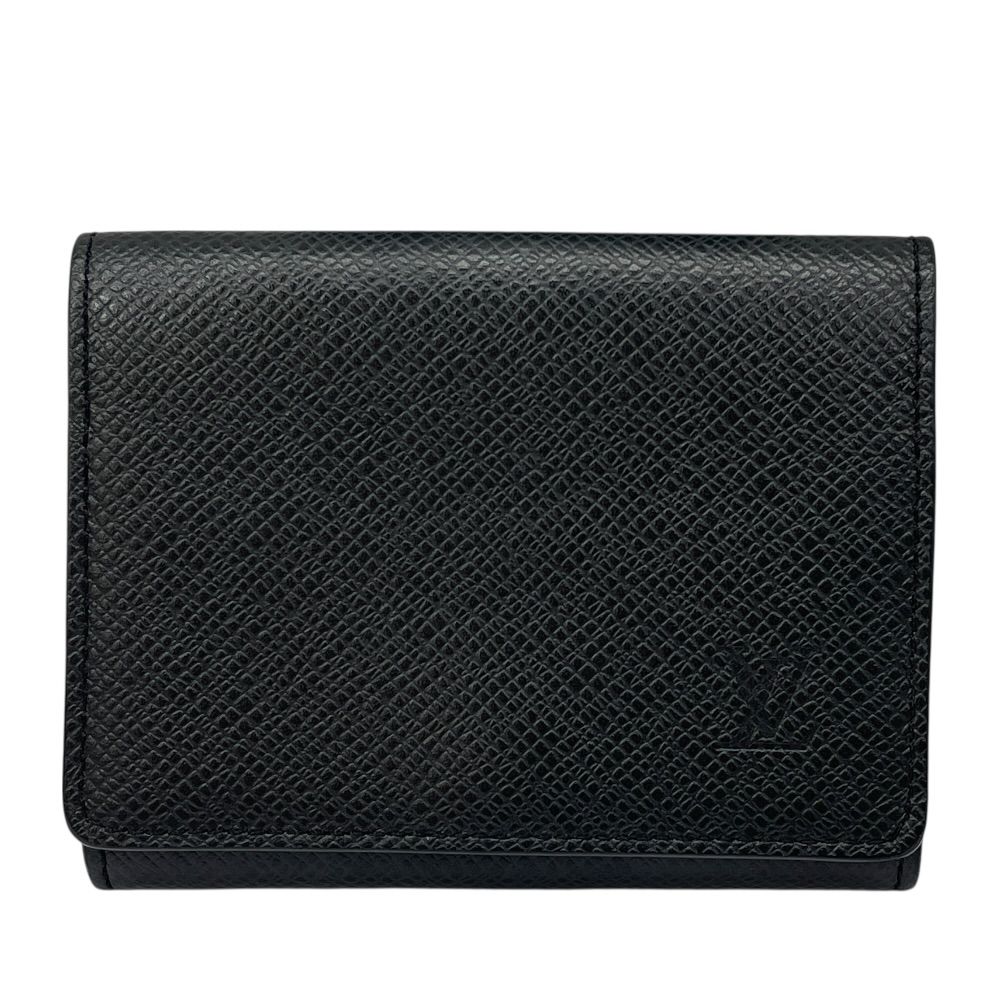 ルイヴィトン アンヴェロップ カルト ドゥ ヴィジット カードケース パスケース 名刺入れ タイガレザー ブラック M64595 LOUIS VUITTON エレガント 上品 高級感 洗練 スタイリッシュ ビジネス