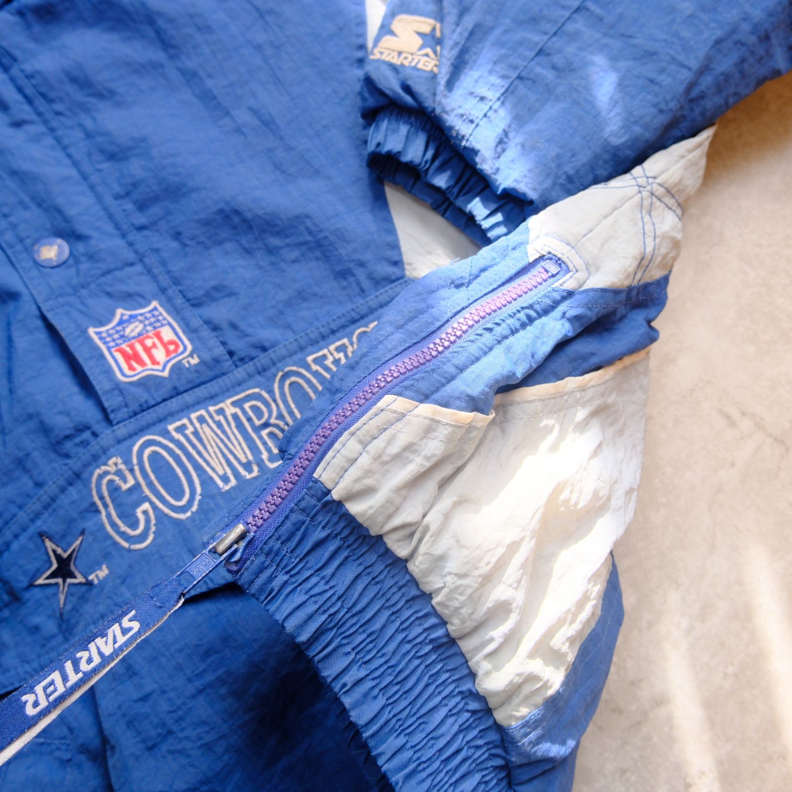 STARTER】90s NFL Dallas COWBOYS／アノラックパーカー／中綿