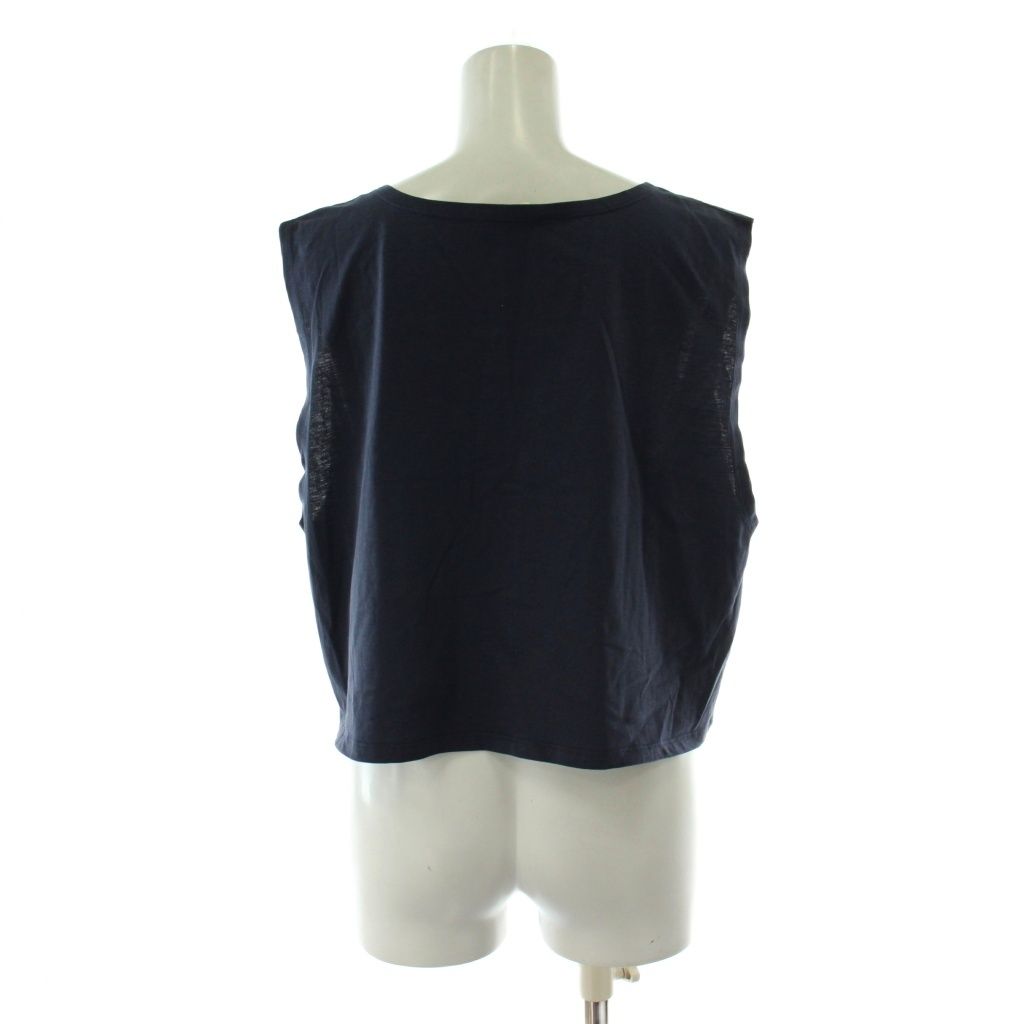 フェンディ FENDI ノースリーブ カットソー ネイビー 紺 タンクトップ