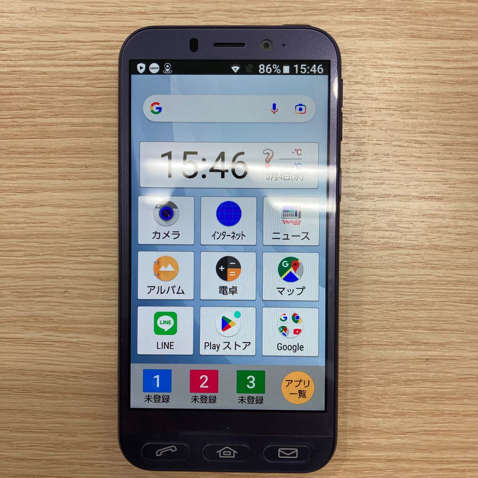 シャープ シンプルスマホ4 32GB ネイビー 美品 - メルカリ