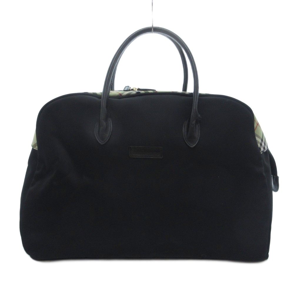 バーバリーズ Burberrys ボストンバッグ ナイロン ノバチェック 黒