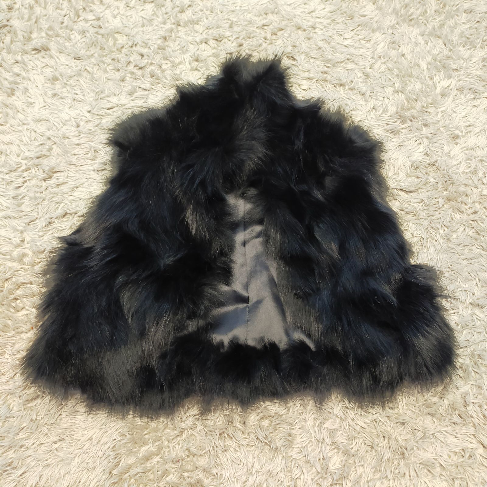 n13 UNITED ARROWS PINK LABEL フォックスファー ベスト ブラック s